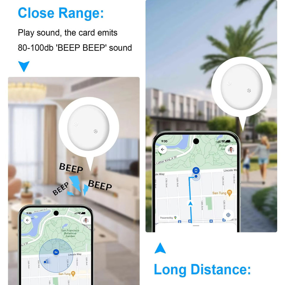 GP90 - Tracker GPS précis sans abonnement (Android/Apple).