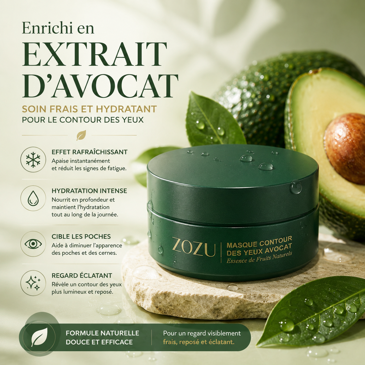 ZOZU Masque contour des yeux hydratant