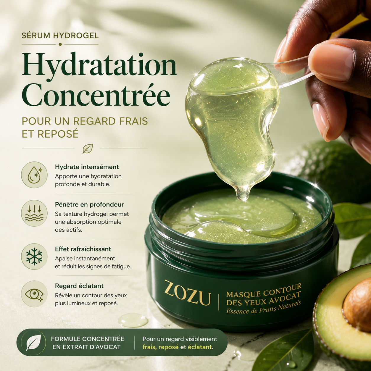 ZOZU Masque contour des yeux hydratant
