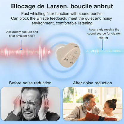 AudiPro™ Micro Appareil Auditif Léger – Son Clair et Naturel