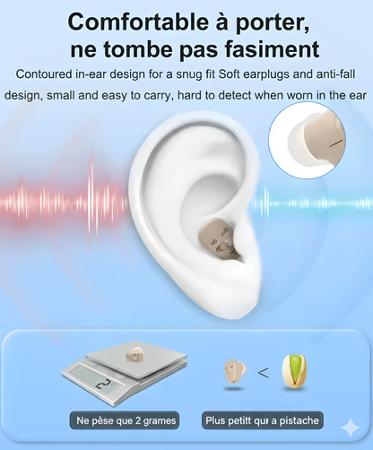 AudiPro™ Micro Appareil Auditif Léger – Son Clair et Naturel